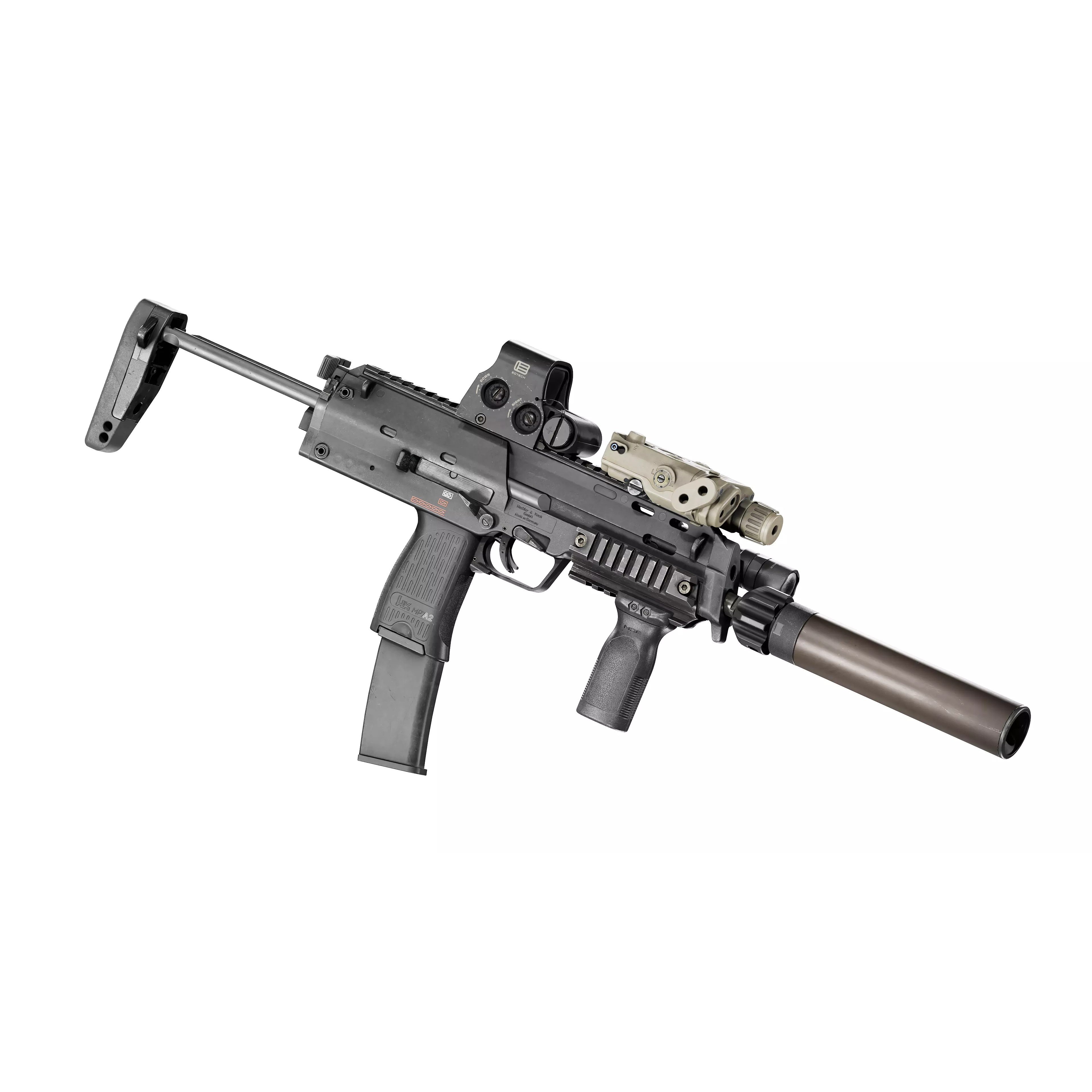 HK MP7 A2 SMG - Low-Poly Game-Ready 3D Model - View 2