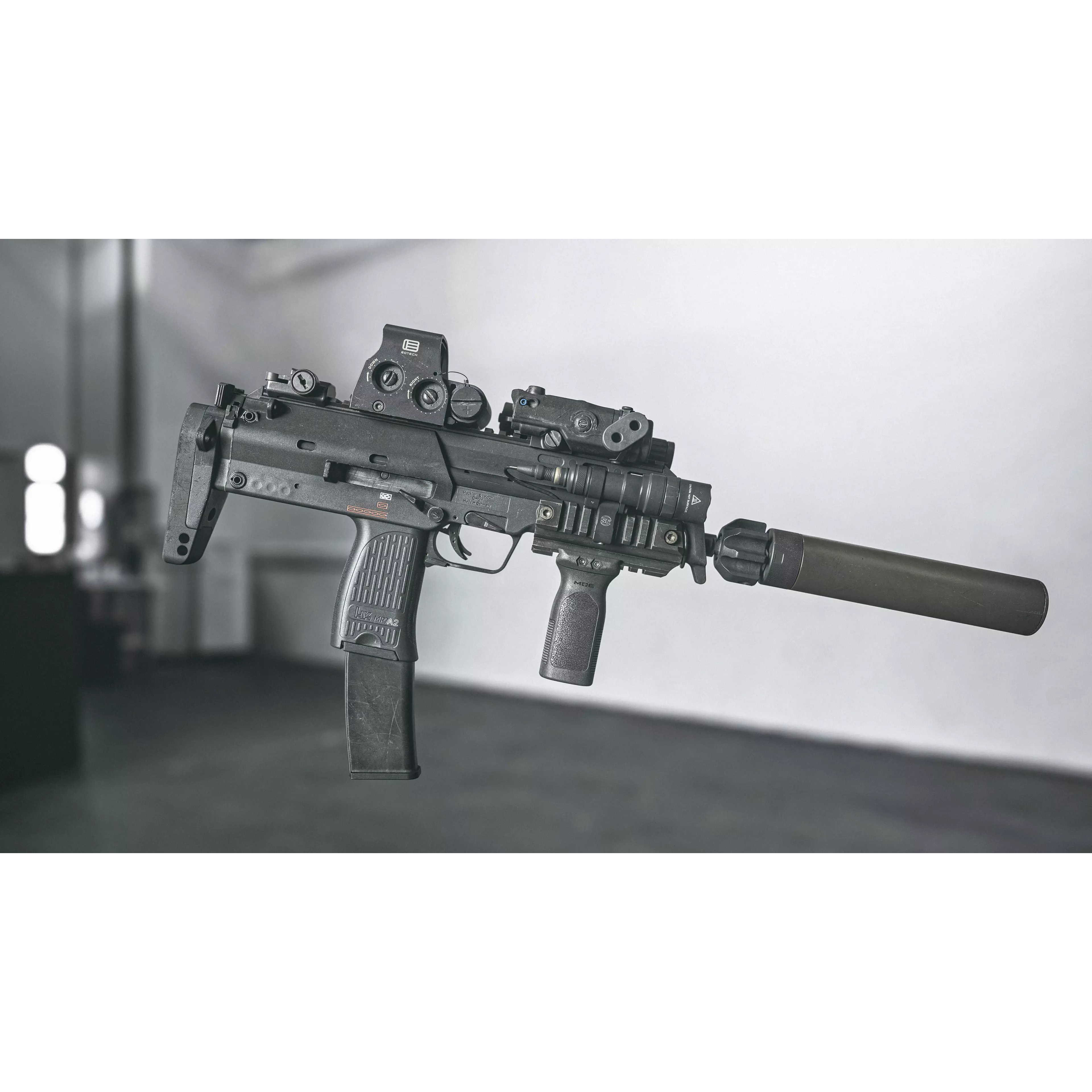 HK MP7 A2 SMG - Low-Poly Game-Ready 3D Model - View 4