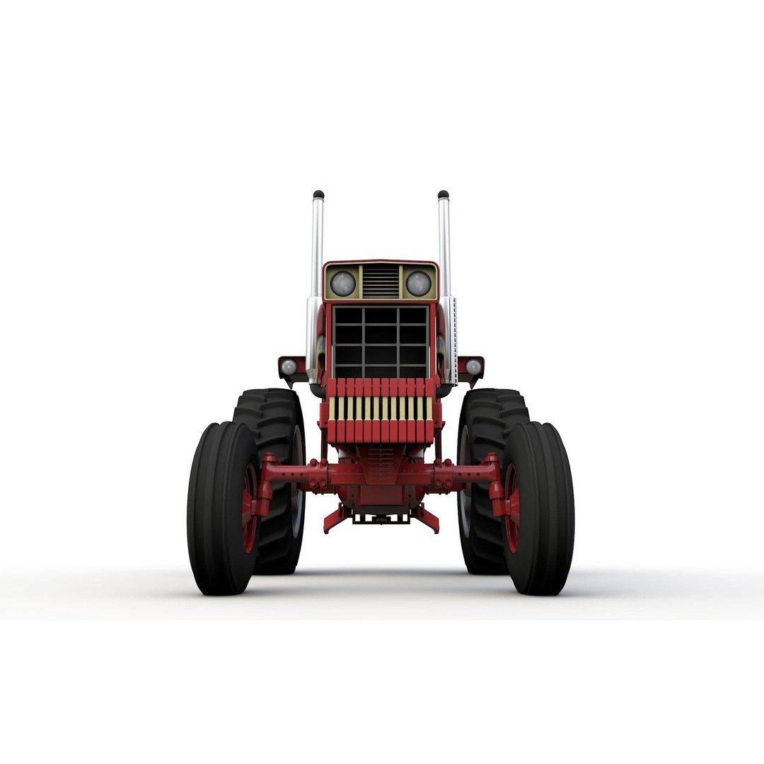 International Harvester 1468 Tractor 3D Model – High Detail Vehicle Asset, FBX, OBJ - View 12