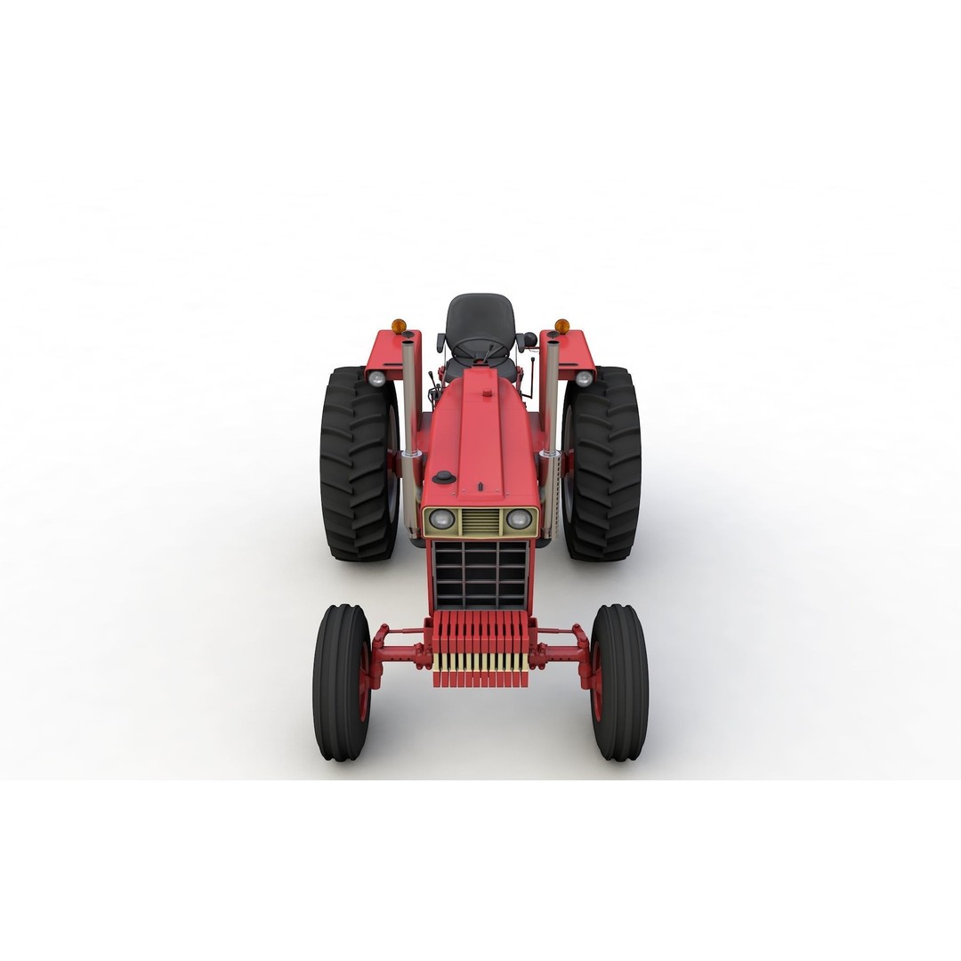 International Harvester 1468 Tractor 3D Model – High Detail Vehicle Asset, FBX, OBJ - View 13