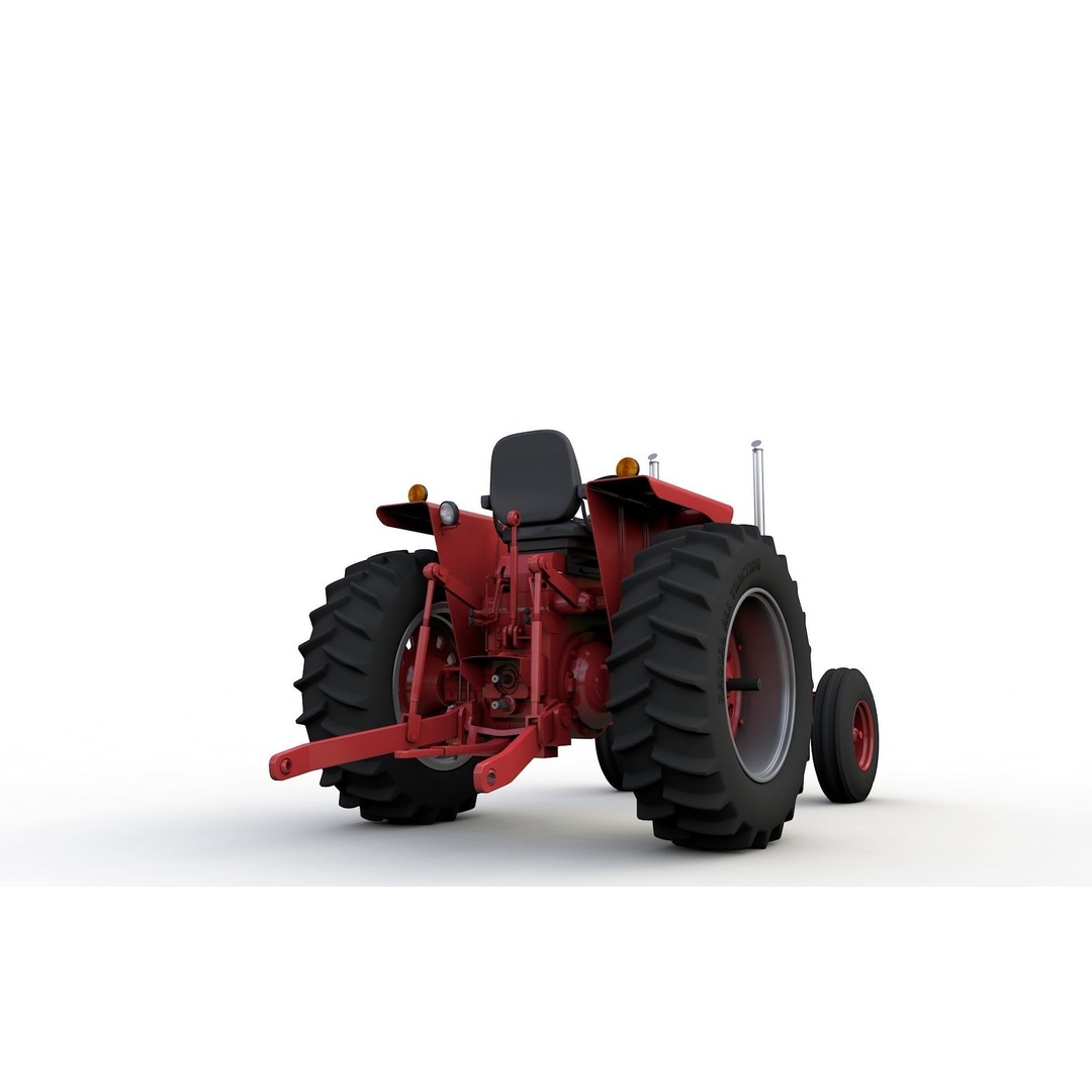 International Harvester 1468 Tractor 3D Model – High Detail Vehicle Asset, FBX, OBJ - View 6