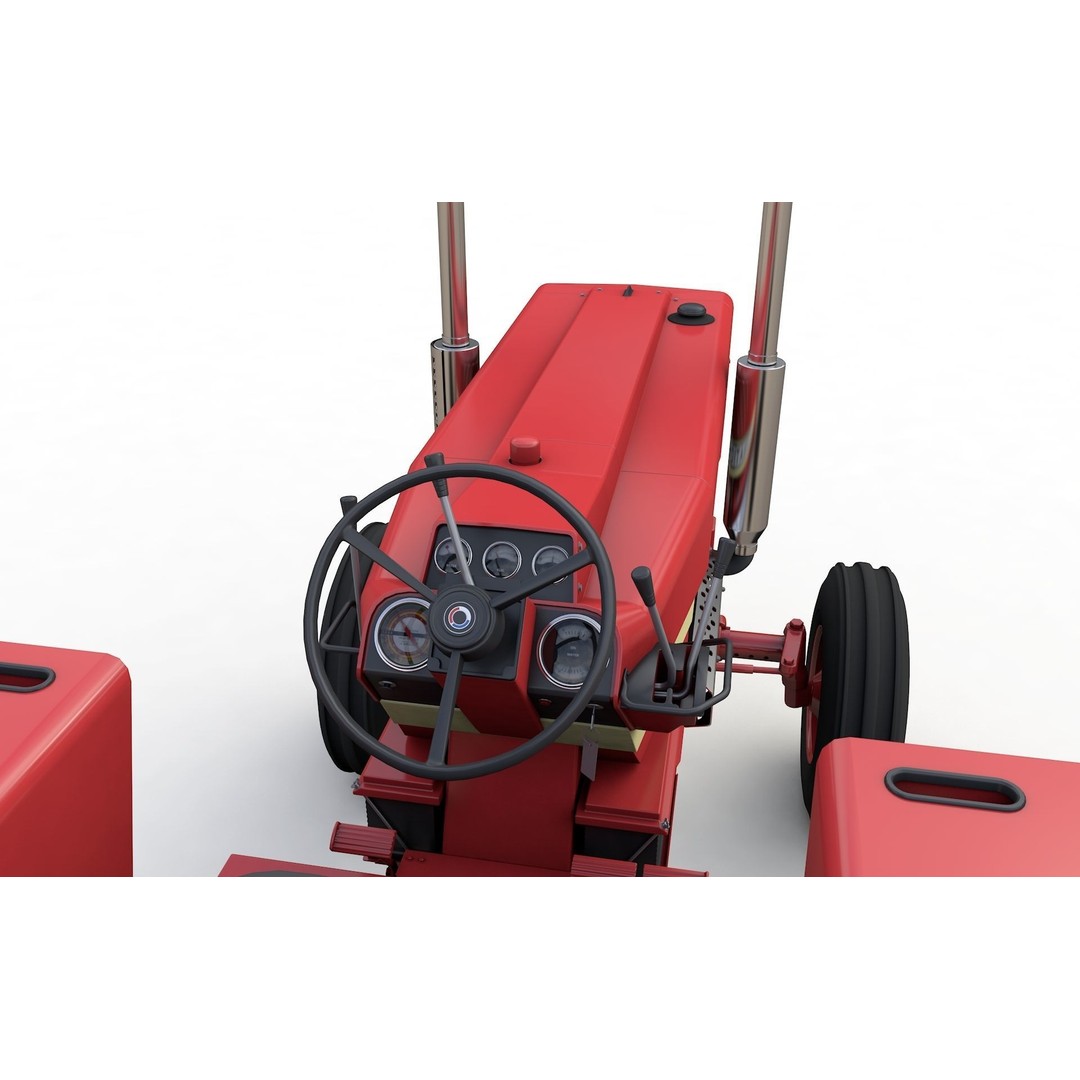 International Harvester 1468 Tractor 3D Model – High Detail Vehicle Asset, FBX, OBJ - View 7