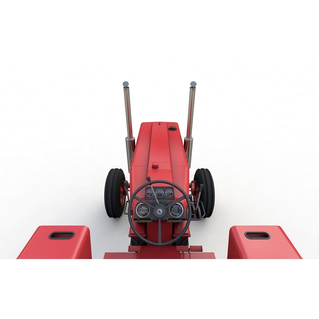 International Harvester 1468 Tractor 3D Model – High Detail Vehicle Asset, FBX, OBJ - View 8