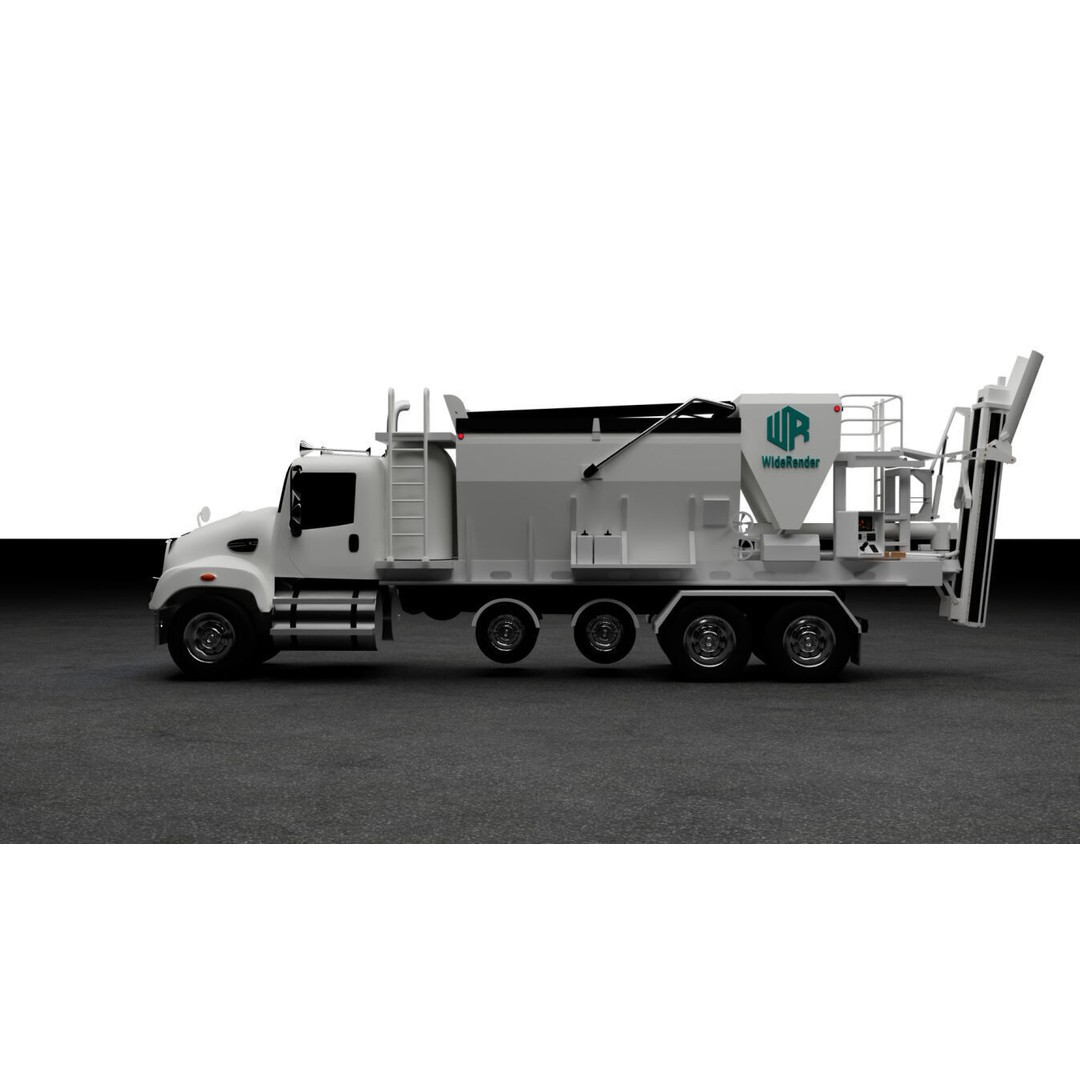 Volumetric Concrete Mixer Truck 3D Model – High-Quality Animated Asset, FBX, OBJ - View 3