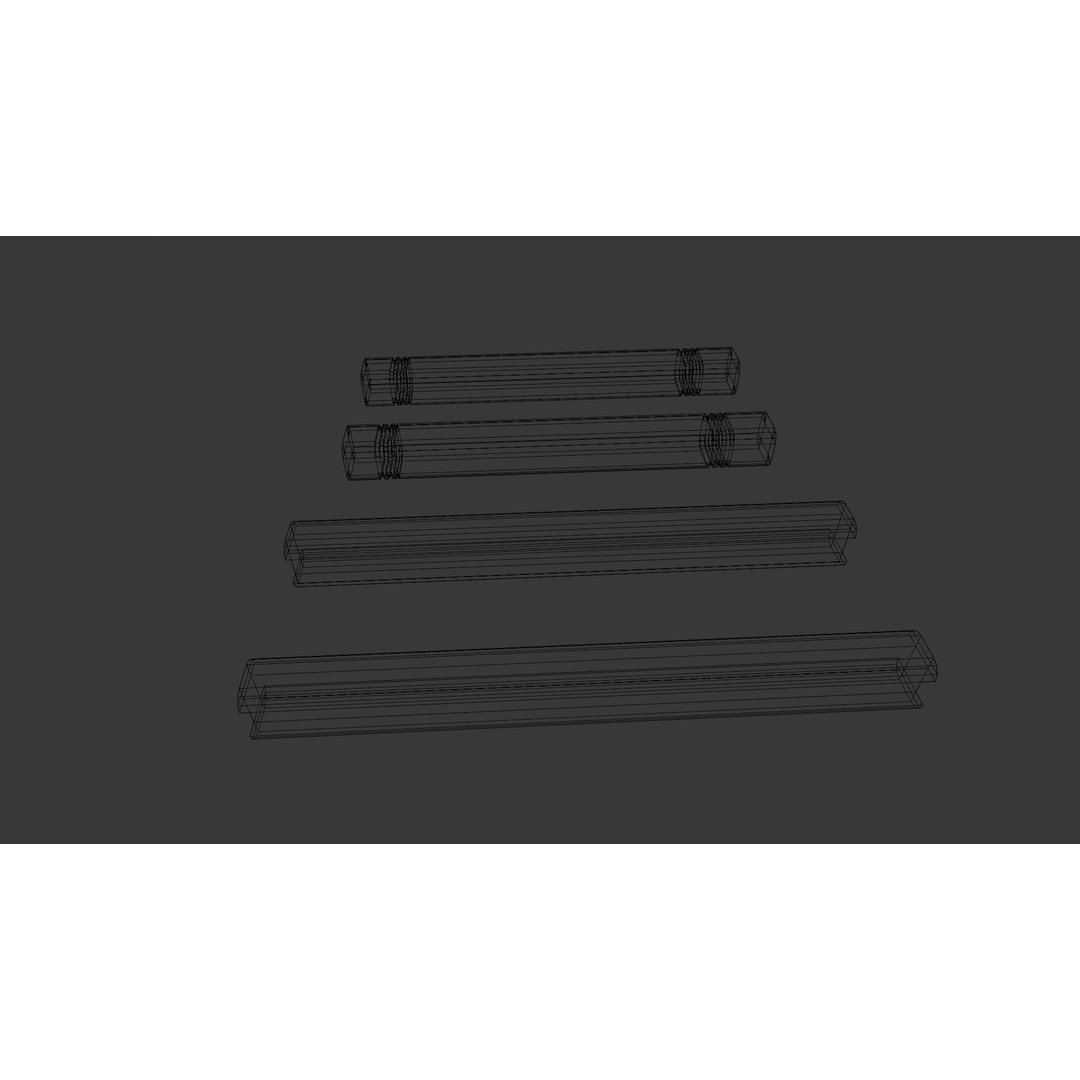 Rusted Beams 3D Model – Low Poly Industrial Asset, FBX - View 11