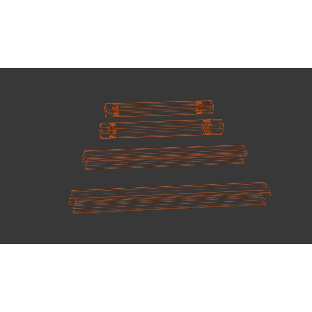 Rusted Beams 3D Model – Low Poly Industrial Asset, FBX - View 12