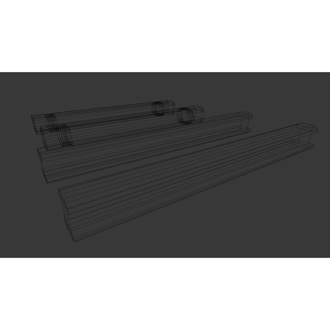 Rusted Beams 3D Model – Low Poly Industrial Asset, FBX - View 15