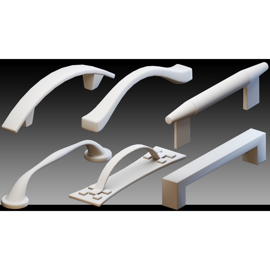 Cabinet Handles 3D Model – High Detail Polygon Mesh, FBX, OBJ - View 18