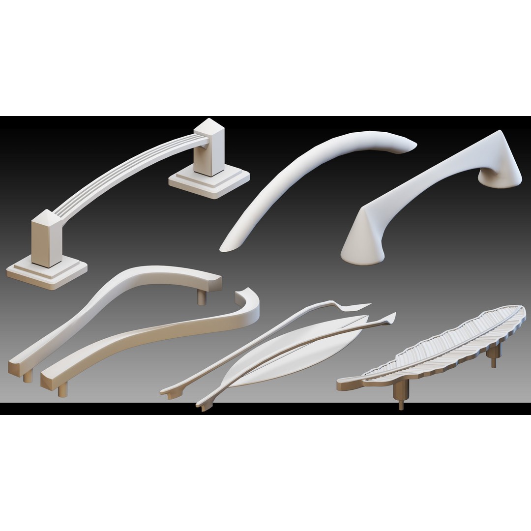 Cabinet Handles 3D Model – High Detail Polygon Mesh, FBX, OBJ - View 19