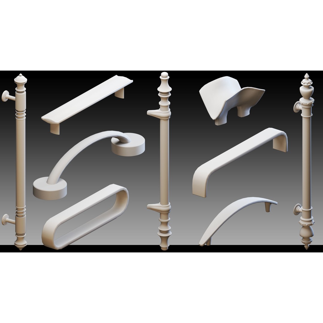 Cabinet Handles 3D Model – High Detail Polygon Mesh, FBX, OBJ - View 20