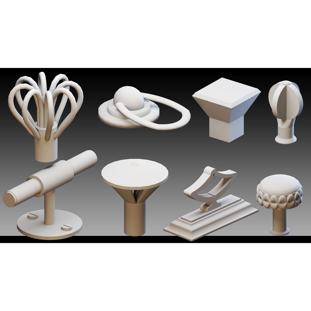 Cabinet Handles 3D Model – High Detail Polygon Mesh, FBX, OBJ - View 4