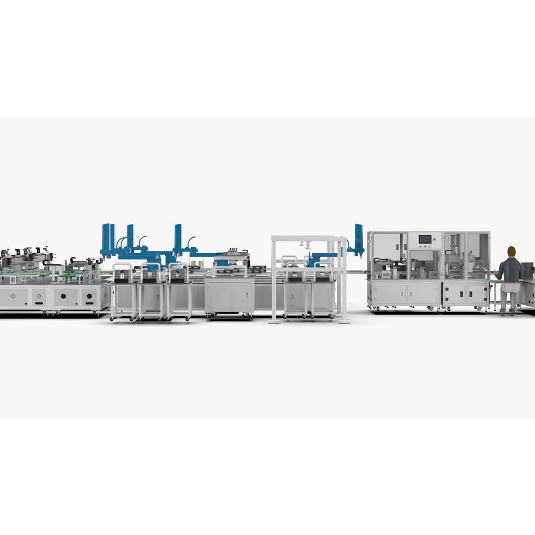 Automatic Soft Pack Battery Production Line 3D Model – Industrial Machinery, SolidWorks, OBJ, FBX - View 14
