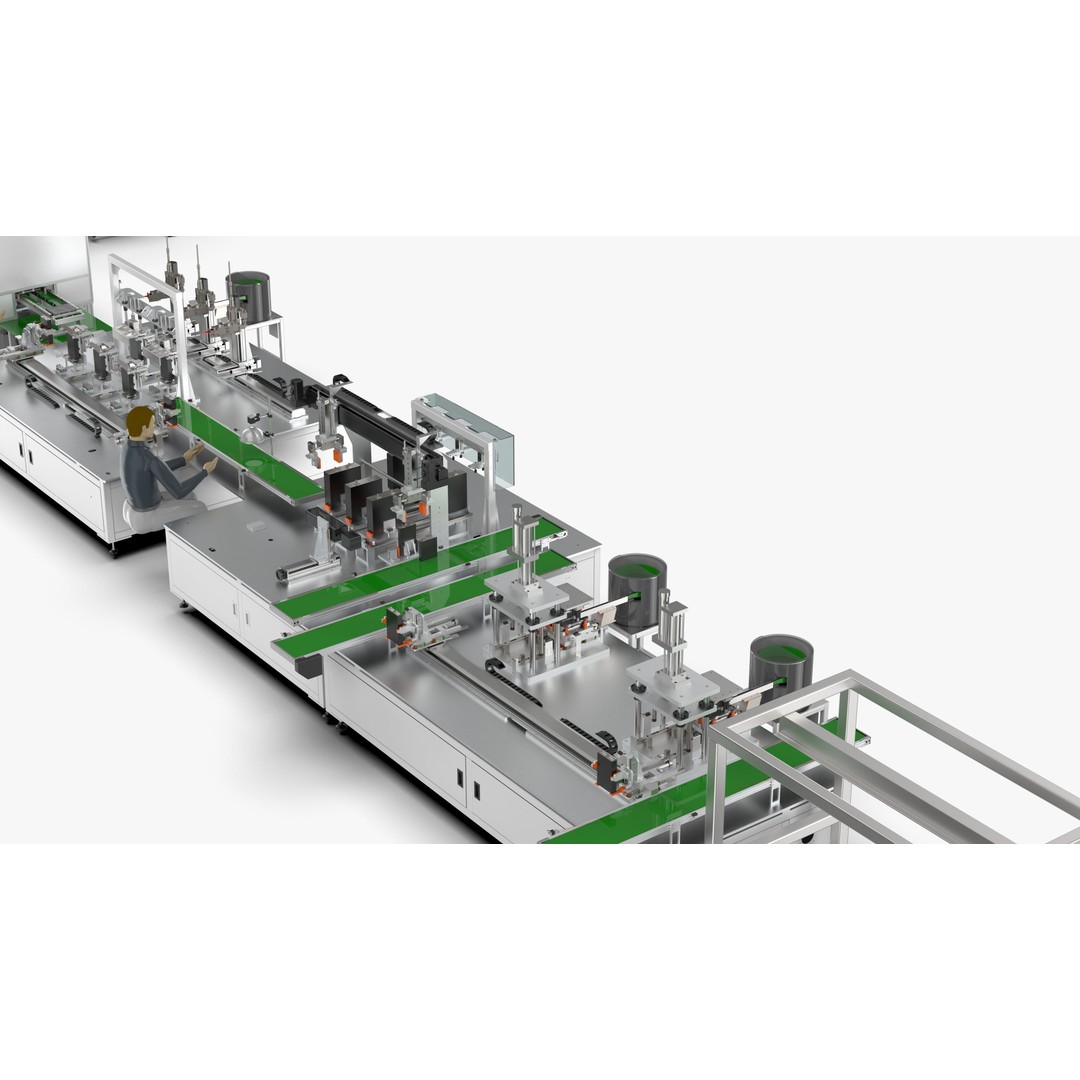 Automatic Soft Pack Battery Production Line 3D Model – Industrial Machinery, SolidWorks, OBJ, FBX - View 24