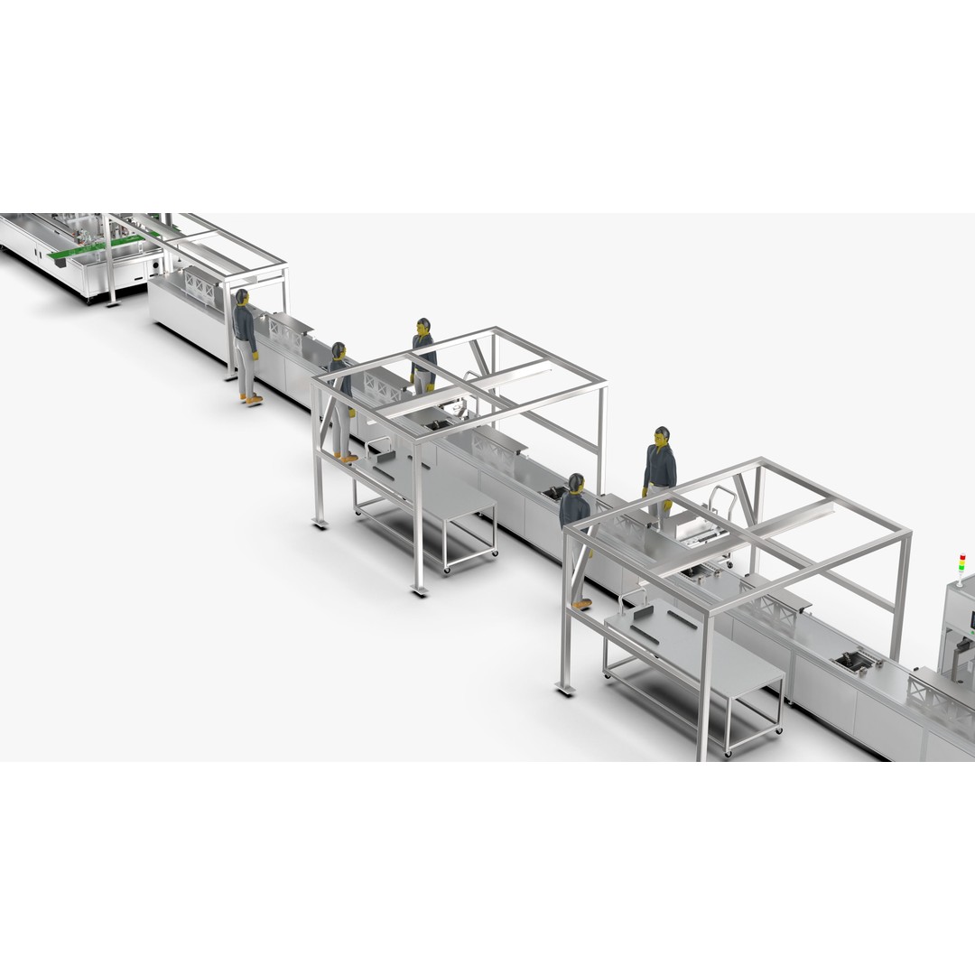 Automatic Soft Pack Battery Production Line 3D Model – Industrial Machinery, SolidWorks, OBJ, FBX - View 25