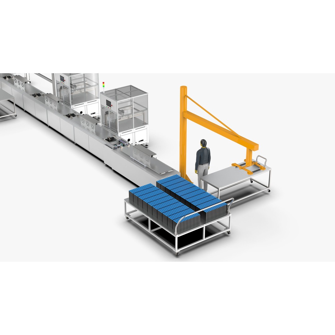 Automatic Soft Pack Battery Production Line 3D Model – Industrial Machinery, SolidWorks, OBJ, FBX - View 27