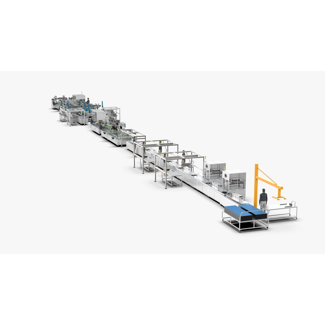 Automatic Soft Pack Battery Production Line 3D Model – Industrial Machinery, SolidWorks, OBJ, FBX - View 3