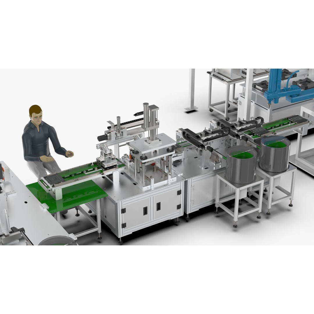Automatic Soft Pack Battery Production Line 3D Model – Industrial Machinery, SolidWorks, OBJ, FBX - View 30