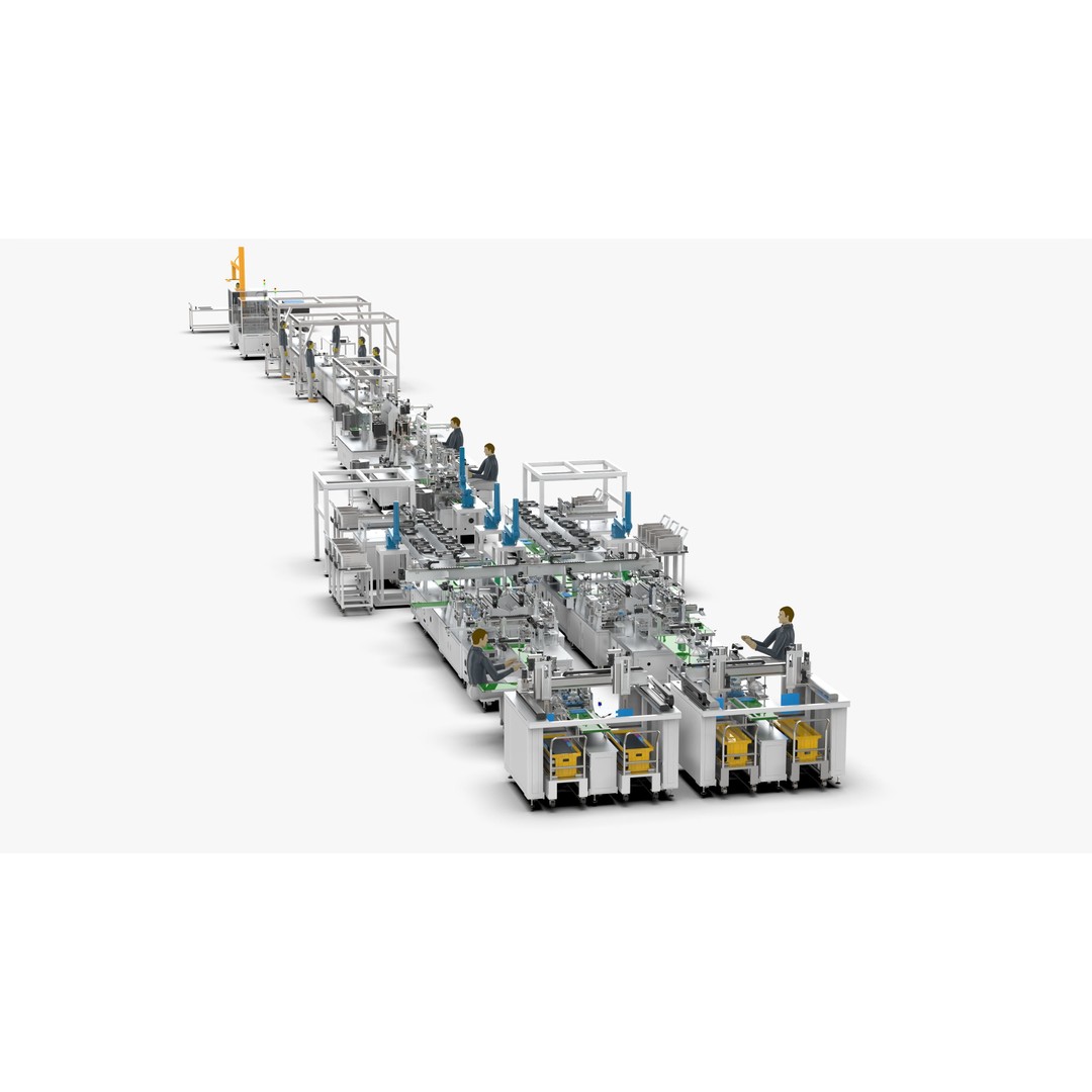 Automatic Soft Pack Battery Production Line 3D Model – Industrial Machinery, SolidWorks, OBJ, FBX - View 34