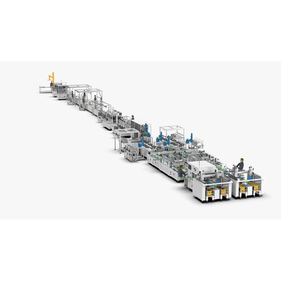 Automatic Soft Pack Battery Production Line 3D Model – Industrial Machinery, SolidWorks, OBJ, FBX - View 5