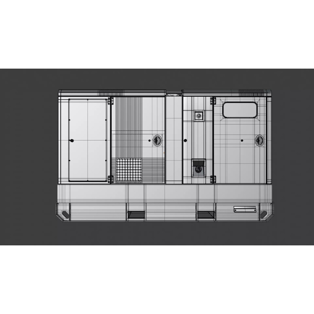 Industrial Diesel Generator 3D Model – PBR Textured, FBX, OBJ, Game-Ready - View 21