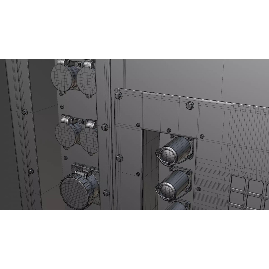 Industrial Diesel Generator 3D Model – PBR Textured, FBX, OBJ, Game-Ready - View 22