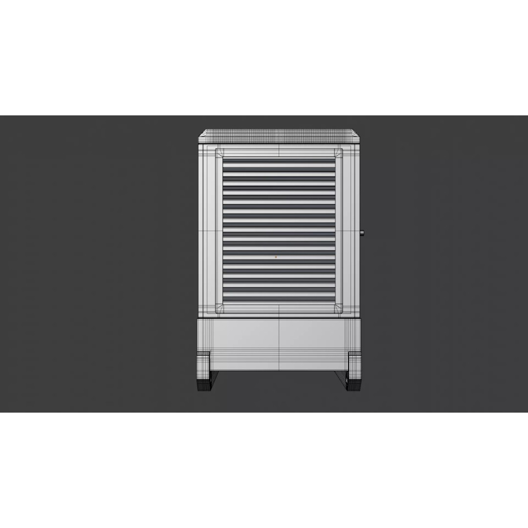 Industrial Diesel Generator 3D Model – PBR Textured, FBX, OBJ, Game-Ready - View 24