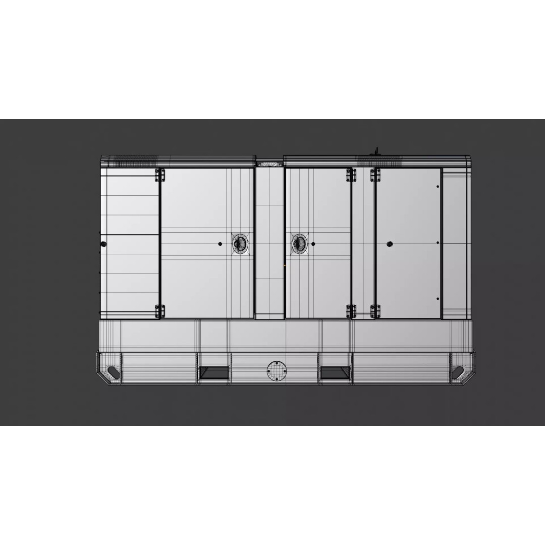 Industrial Diesel Generator 3D Model – PBR Textured, FBX, OBJ, Game-Ready - View 26