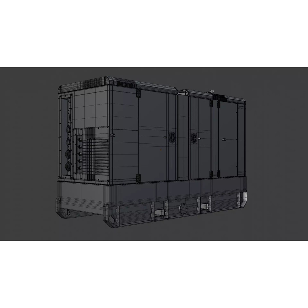 Industrial Diesel Generator 3D Model – PBR Textured, FBX, OBJ, Game-Ready - View 27