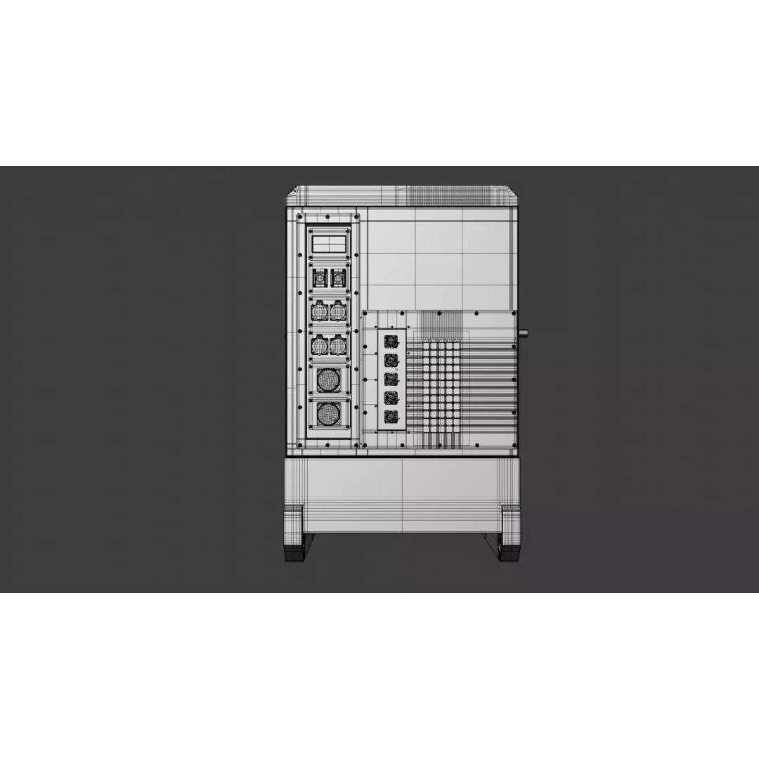 Industrial Diesel Generator 3D Model – PBR Textured, FBX, OBJ, Game-Ready - View 28