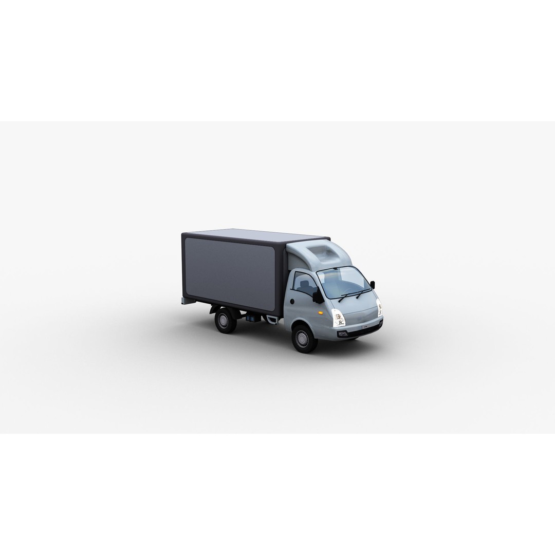 Hyundai Porter H100 3D Model – Low Poly Game-Ready Truck, FBX - View 10