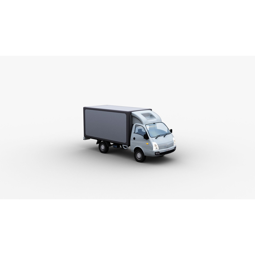 Hyundai Porter H100 3D Model – Low Poly Game-Ready Truck, FBX - View 12
