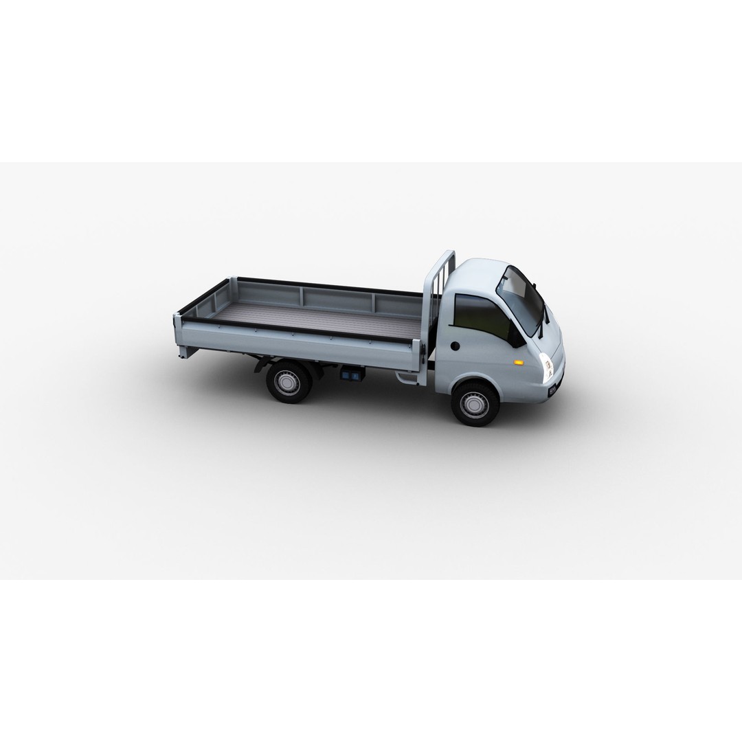 Hyundai Porter H100 3D Model – Low Poly Game-Ready Truck, FBX - View 13