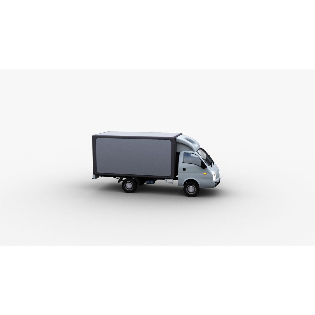 Hyundai Porter H100 3D Model – Low Poly Game-Ready Truck, FBX - View 14