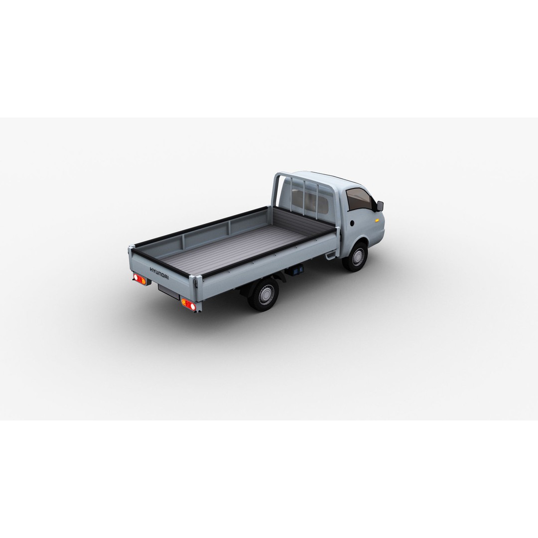 Hyundai Porter H100 3D Model – Low Poly Game-Ready Truck, FBX - View 17