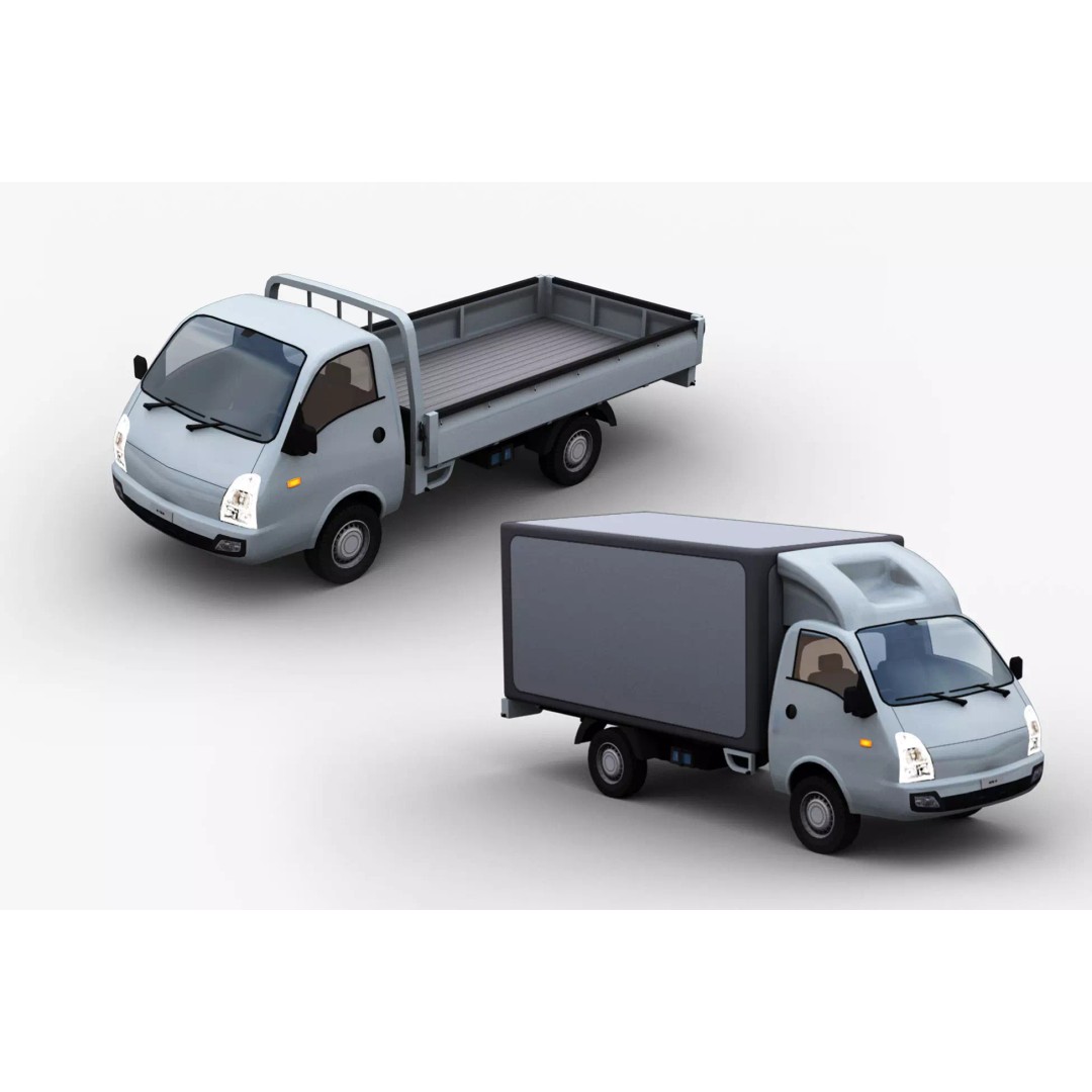 Hyundai Porter H100 3D Model – Low Poly Game-Ready Truck, FBX - View 2
