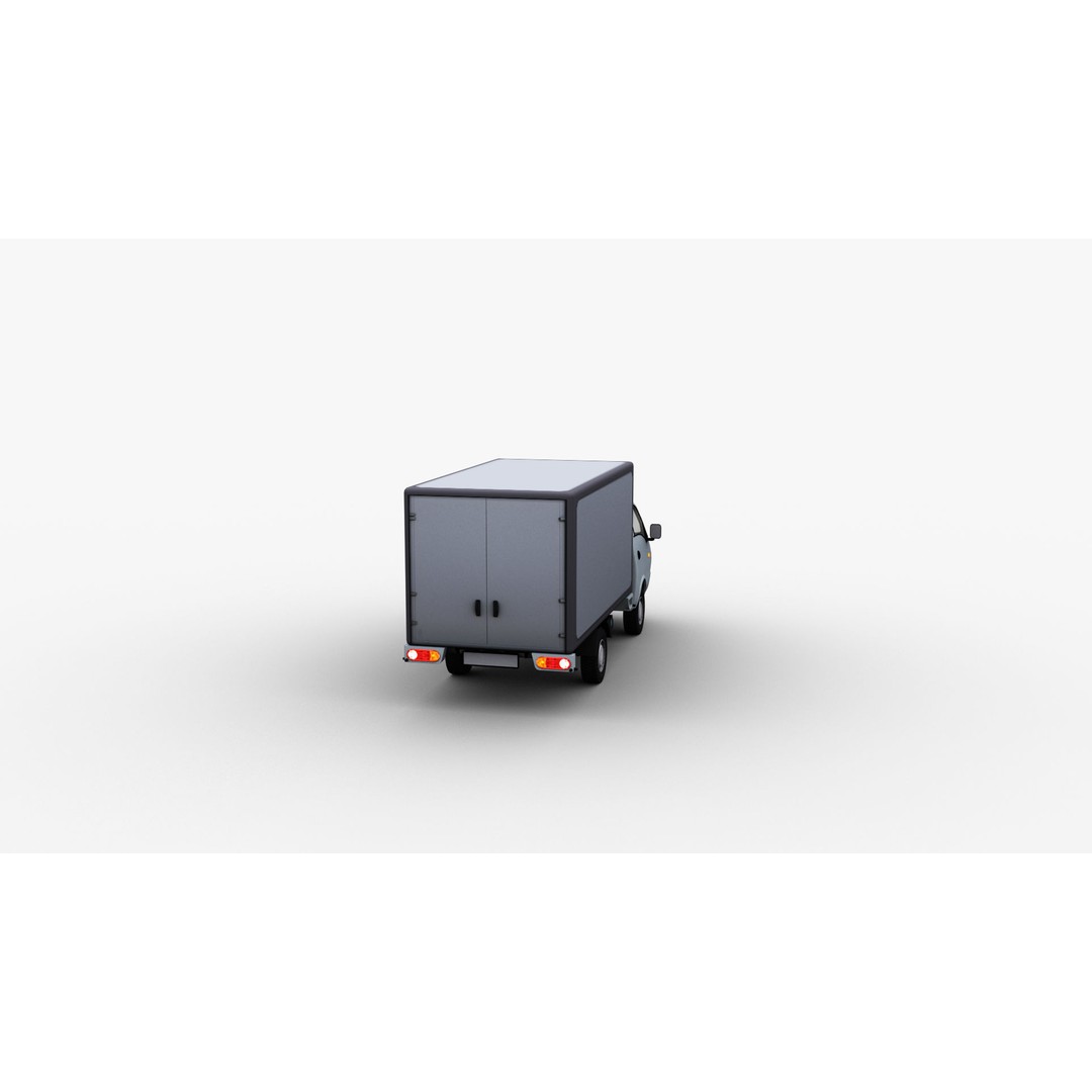 Hyundai Porter H100 3D Model – Low Poly Game-Ready Truck, FBX - View 21