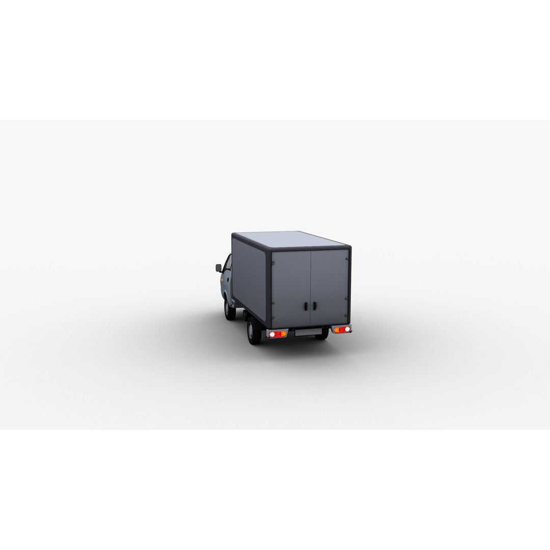Hyundai Porter H100 3D Model – Low Poly Game-Ready Truck, FBX - View 22