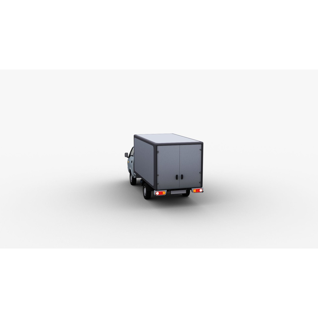 Hyundai Porter H100 3D Model – Low Poly Game-Ready Truck, FBX - View 23