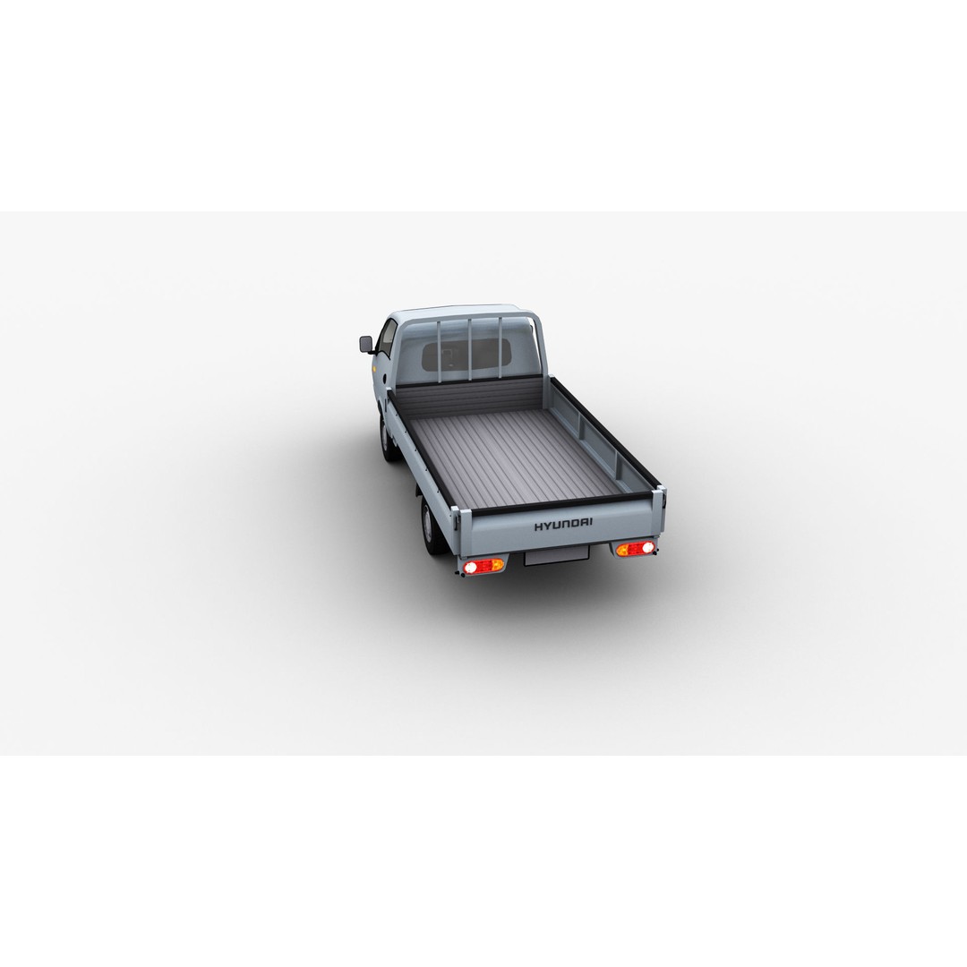 Hyundai Porter H100 3D Model – Low Poly Game-Ready Truck, FBX - View 30