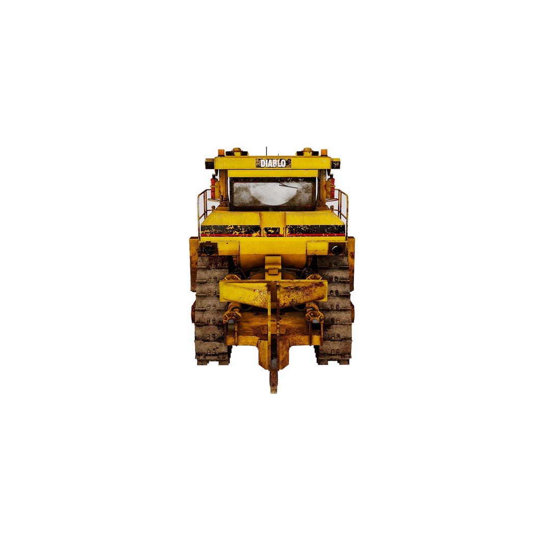 Bulldozer 3D Model – High Poly Game Ready Vehicle, FBX, OBJ