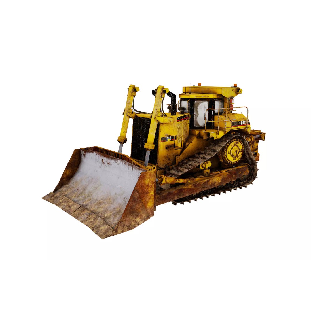 Bulldozer 3D Model – High Poly Game Ready Vehicle, FBX, OBJ - View 2