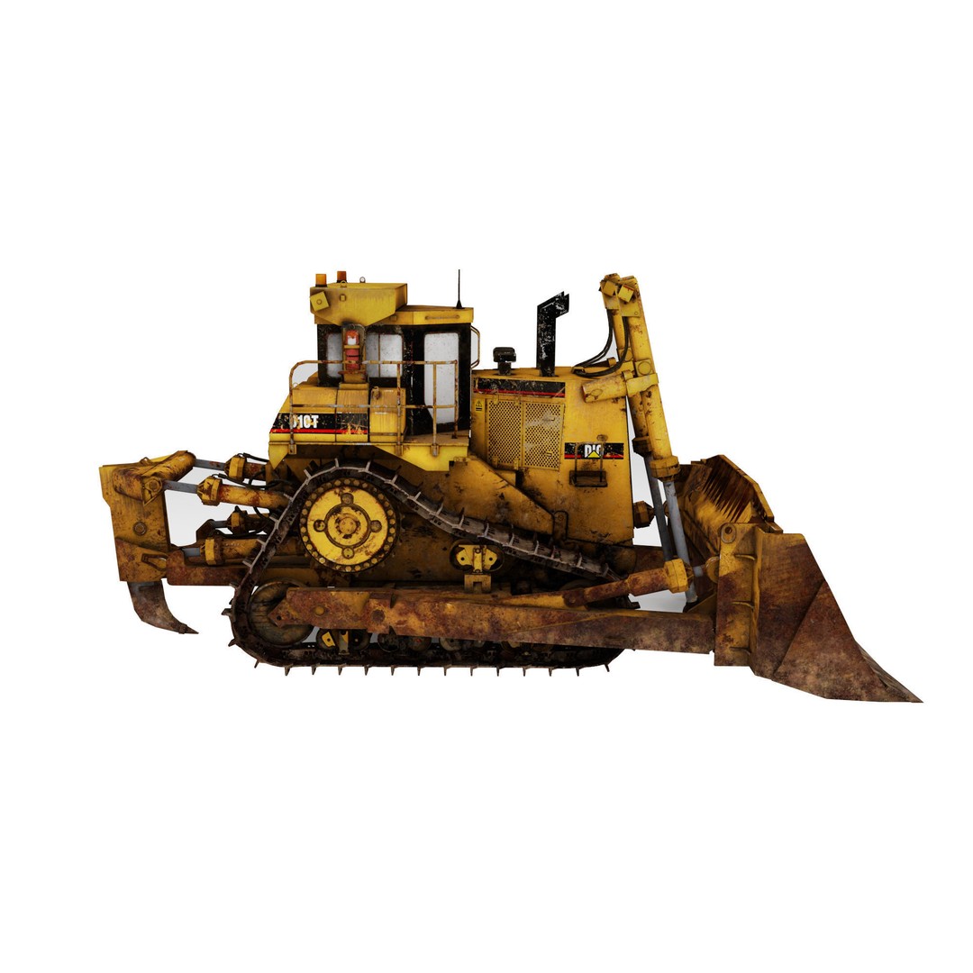 Bulldozer 3D Model – High Poly Game Ready Vehicle, FBX, OBJ - View 3