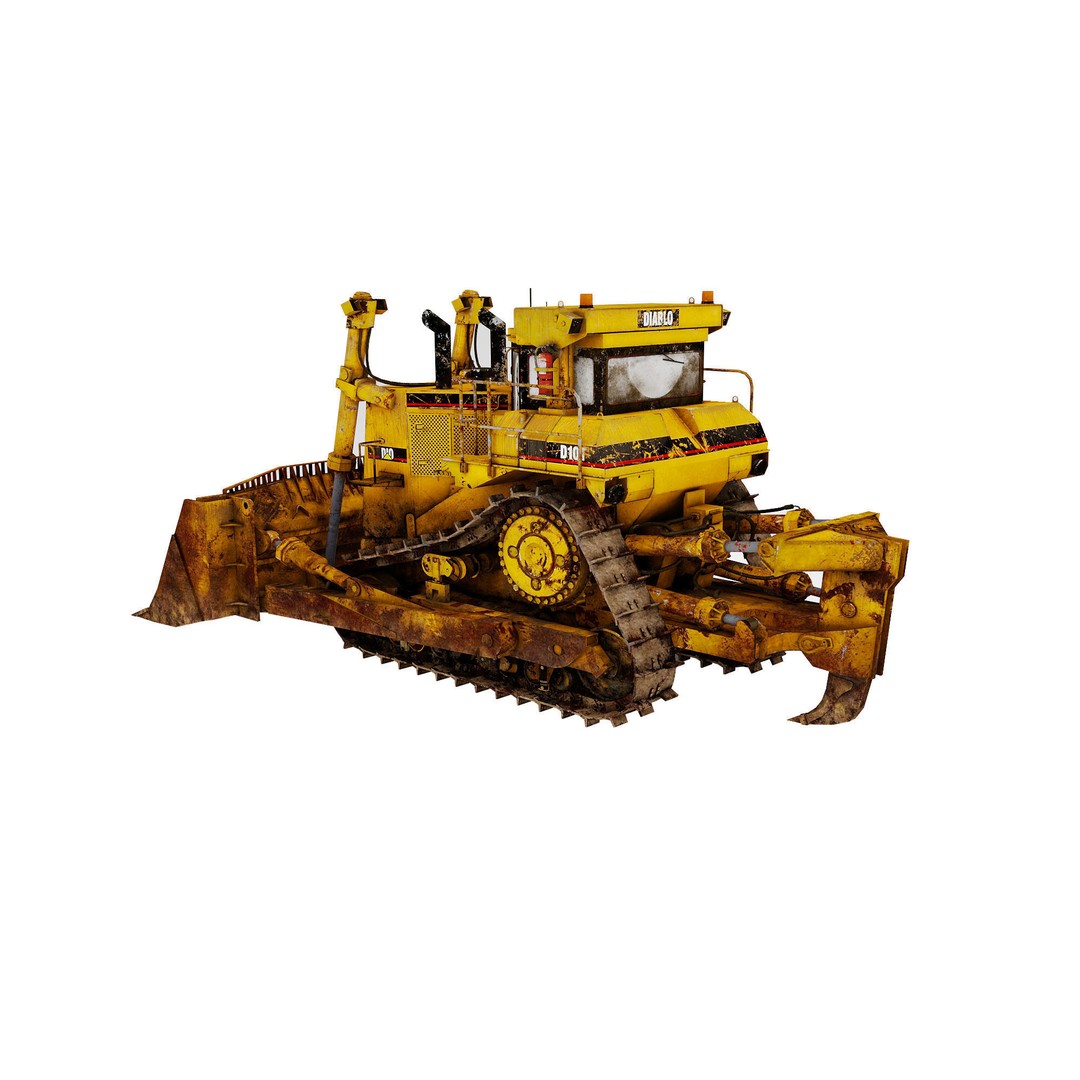 Bulldozer 3D Model – High Poly Game Ready Vehicle, FBX, OBJ - View 4