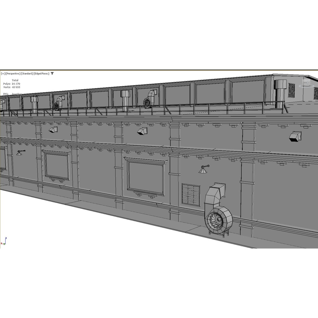 Railway Depot 3D Model – Low Poly Industrial Exterior, FBX, OBJ