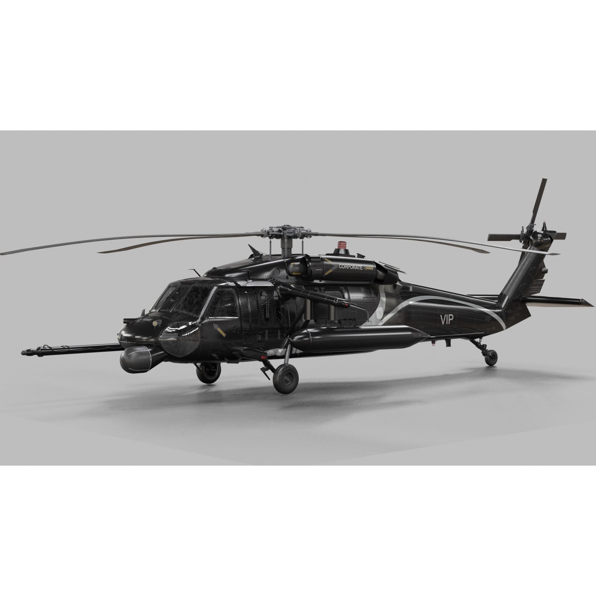 UH-60 Blackhawk Helicopter - Game-Ready 3D Model