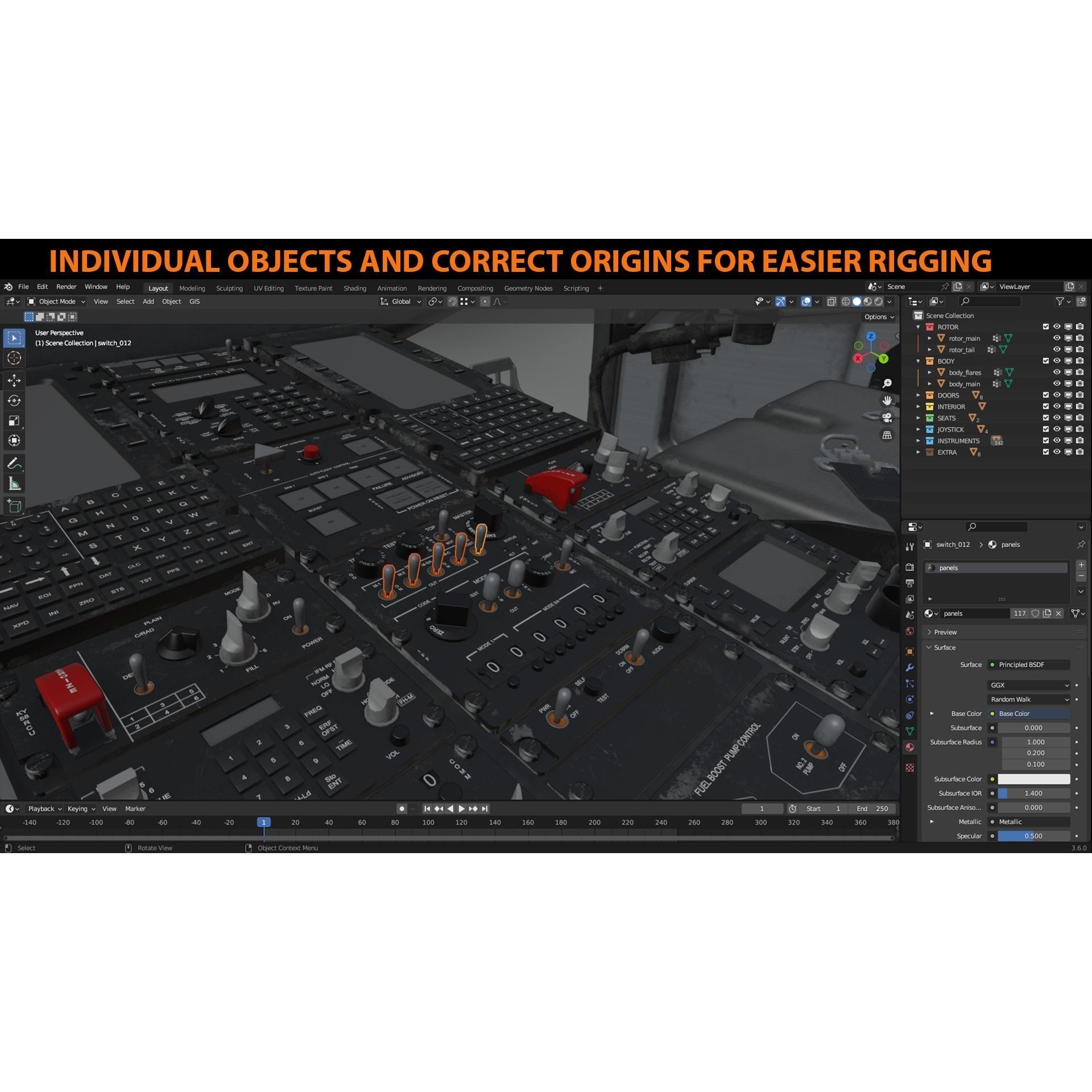 UH-60 Blackhawk Helicopter - Game-Ready 3D Model - View 17