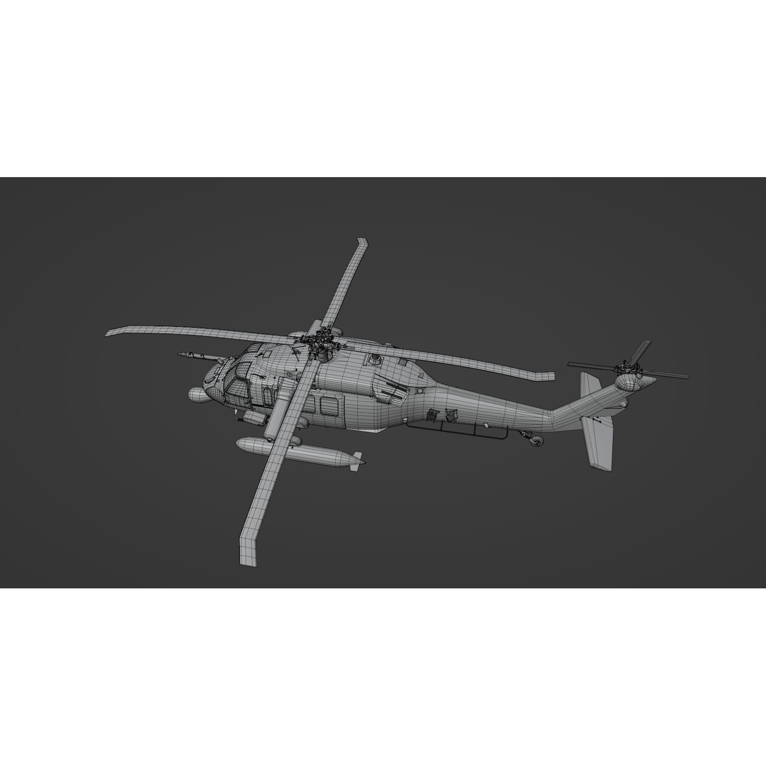 UH-60 Blackhawk Helicopter - Game-Ready 3D Model - View 18