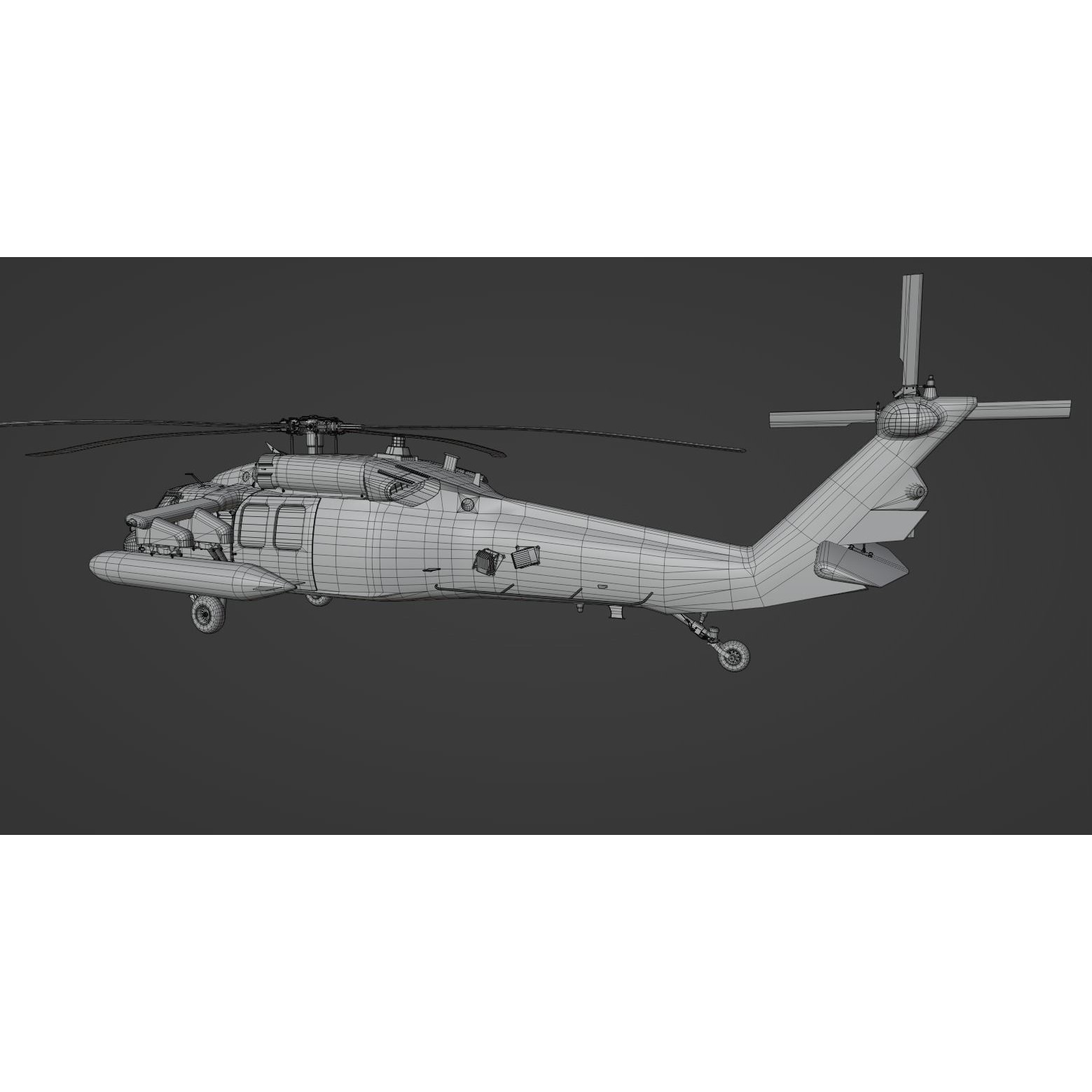 UH-60 Blackhawk Helicopter - Game-Ready 3D Model - View 21