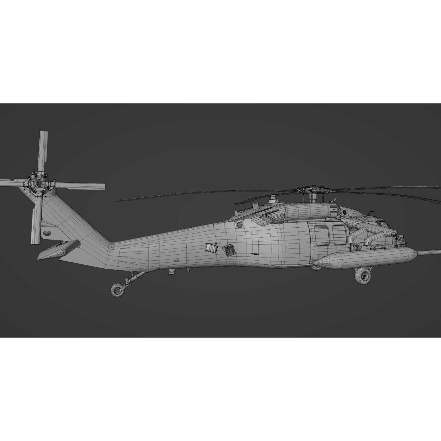 UH-60 Blackhawk Helicopter - Game-Ready 3D Model - View 22