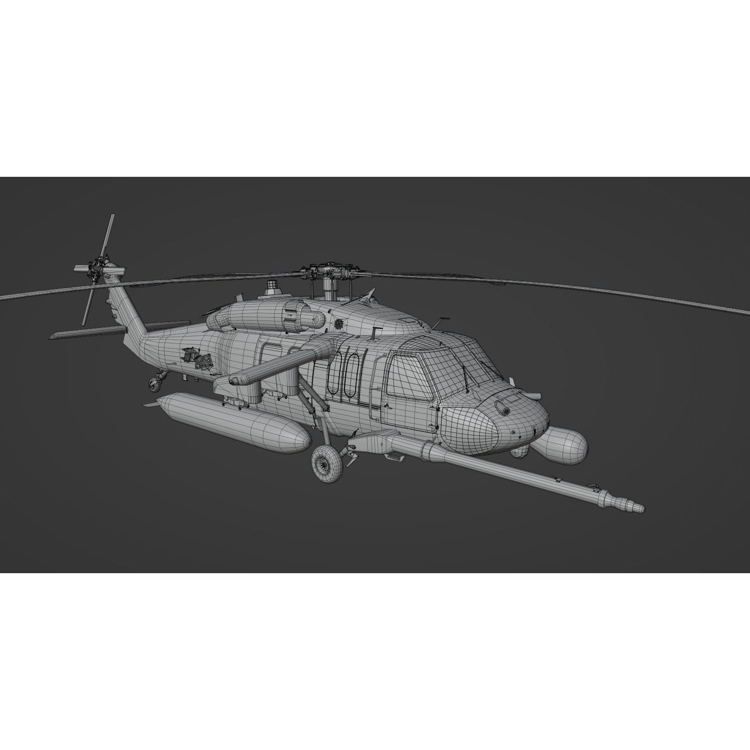 UH-60 Blackhawk Helicopter - Game-Ready 3D Model - View 23